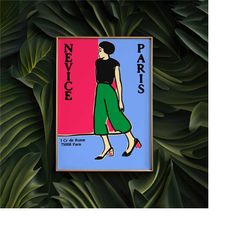 french fashion poster - retro concept store poster