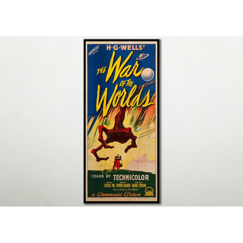 Large WOOD wall art The War of the Worlds poster, WOOD decor movie posters fanart gifts for boyfriend girlfriend, Large canvas film poster.jpg