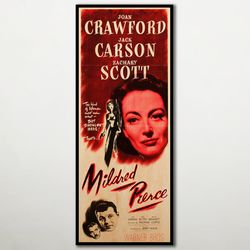 mildred pierce wood poster, extra large cool unique film poster for joan crawford film fans, extra large vintage poster