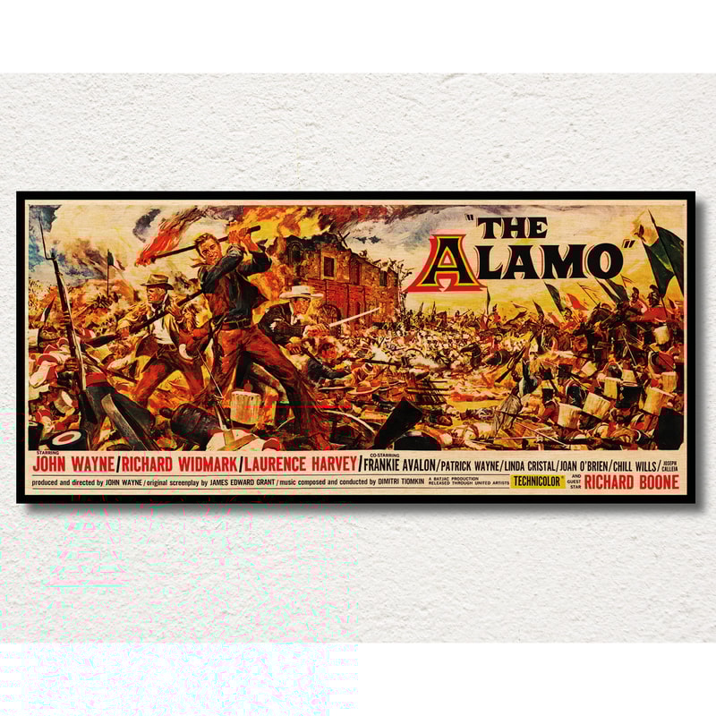 The Alamo WOODEN wall art poster, Roadshow horizontal cinema special edition, Unique gift for movie lovers, Handmade cinema fanart poster.jpg
