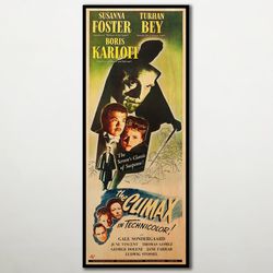 the climax wood poster, extra large cool unique film poster for horror film follower, spectacular extra large vintage cl