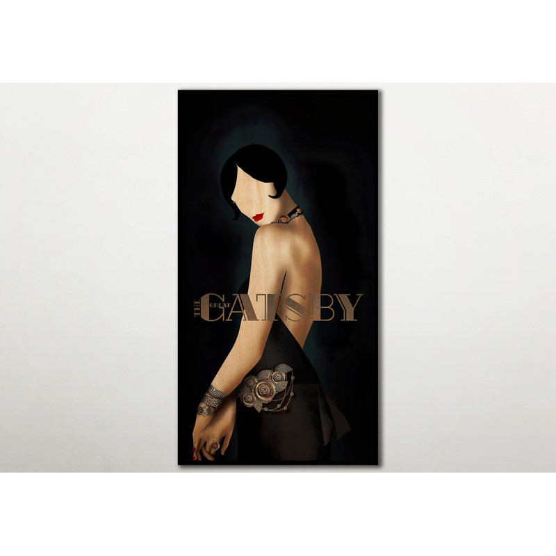 The Great Gatsby large WOODEN wall art alternative poster, Fanart cinema gift on WOOD for this movie lover, Extra large wall art film poster.jpg
