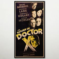 the return of doctor x extra large wood print poster, wall art of science fictionhorror movie posters on wood for humphr