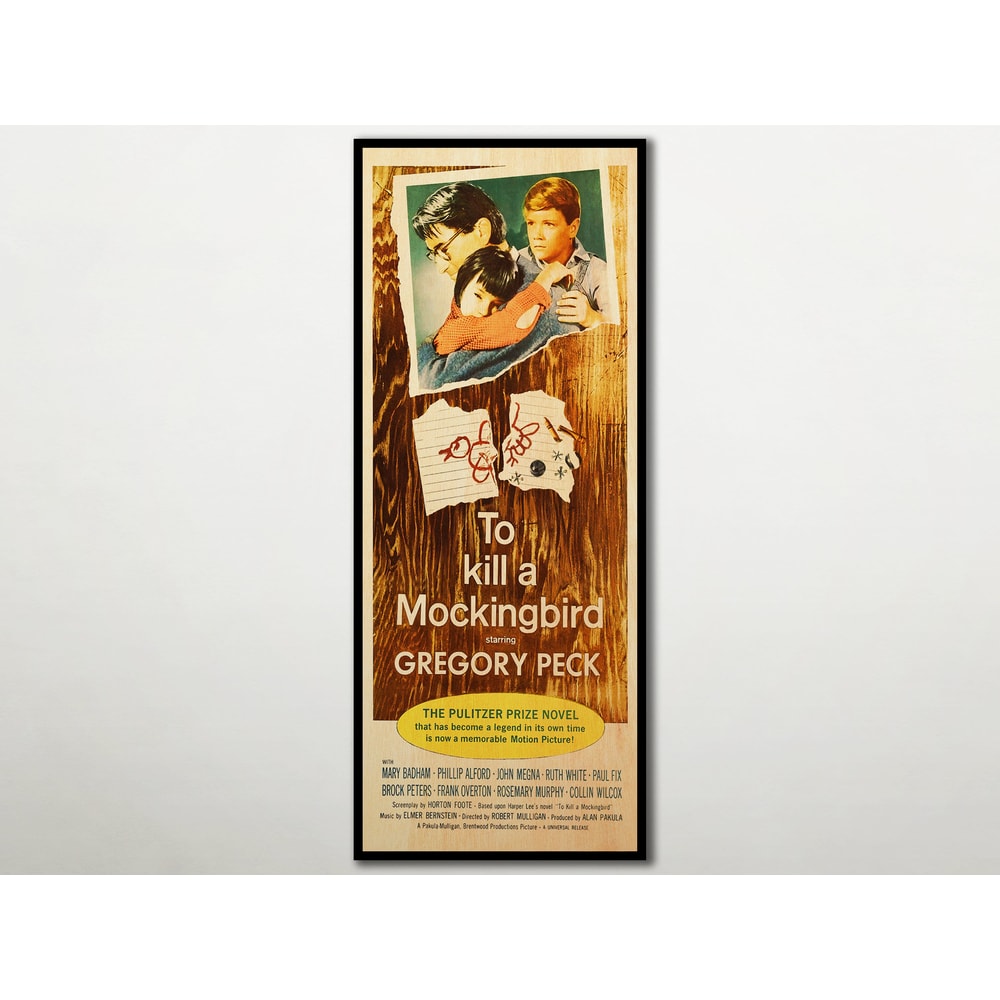 To Kill A Mockingbird WOODEN POSTER, Classic movie posters and prints, Extra large unique gifts for Gregory Peck and drama movie lovers..jpg