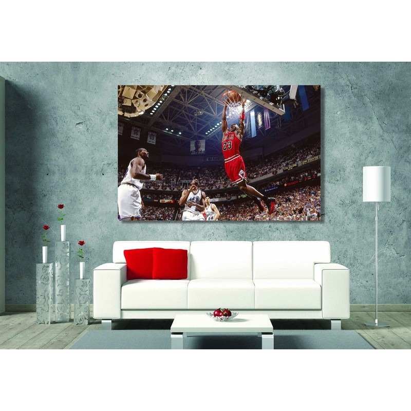 Michael Jordan Poster, Michael Jordan Ready to Hang Canvas Wall Art, Michael Jordan Print, Chicago Bulls Gifts,Sports Wall Art,NBA Fan Gift.jpg