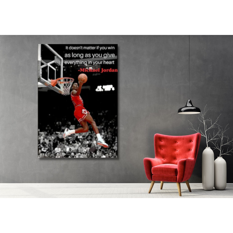 Michael Jordan Quote Canvas Wall Art,Michael Jordan Poster,Michael Jordan Print,Michael Jordan Dunk,Motivational Wall Art,Ready to Hang.jpg