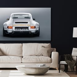 porsche 911 carrera canvas wall artposterprintmodish office decorliving room decorwhite sport carextra large wall art fr