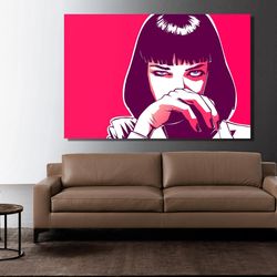 pulp fiction canvas wall art ,mia wallece contest wall art pulp fiction poster motivational hype hustle entrepreneur g