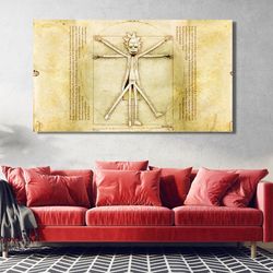 rick and morty poster,rick morty canvas wall art,wall art,wall decor,canvas print,leonardo da vinci gold number ,ready