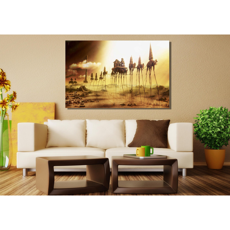 Salvador Dali Elephants Canvas Wall Art, Reproduction Home Decor,Salvador Dali Painting,Surreal Modern Art,Salvador Dali Print,Ready to Hang.jpg