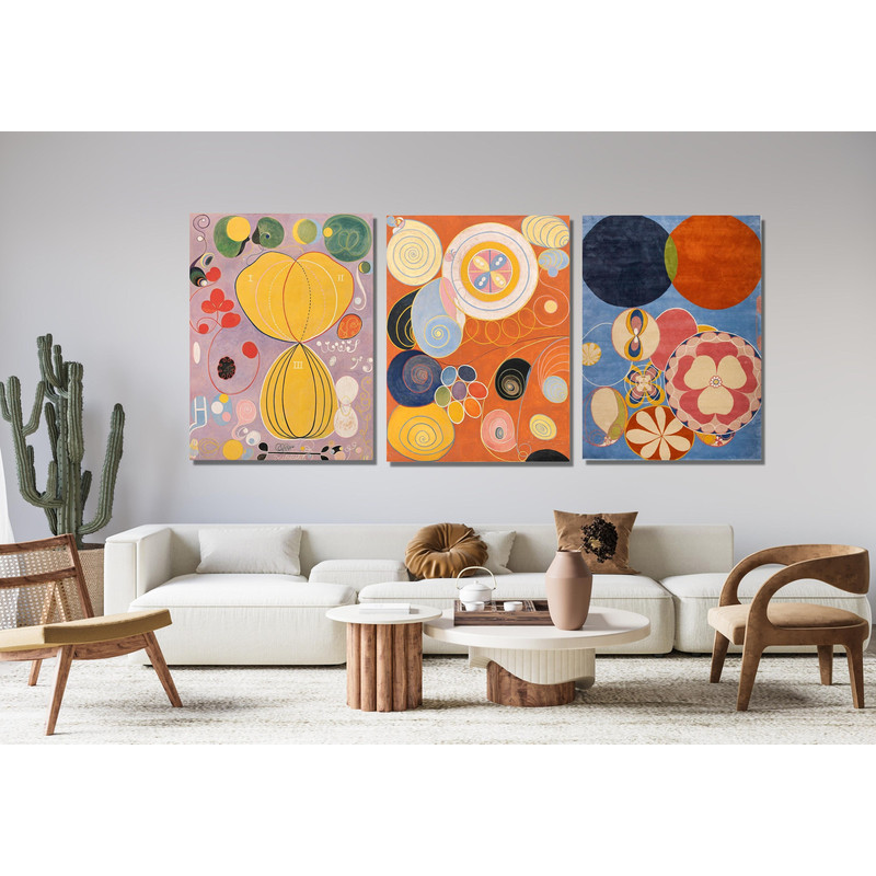Set of 3 Hilma af Klint Canvas Wall ArtPoster Art Reproduction, Abstract Wall Art Print, Modern Art Painting, Abstract Art Poster.jpg