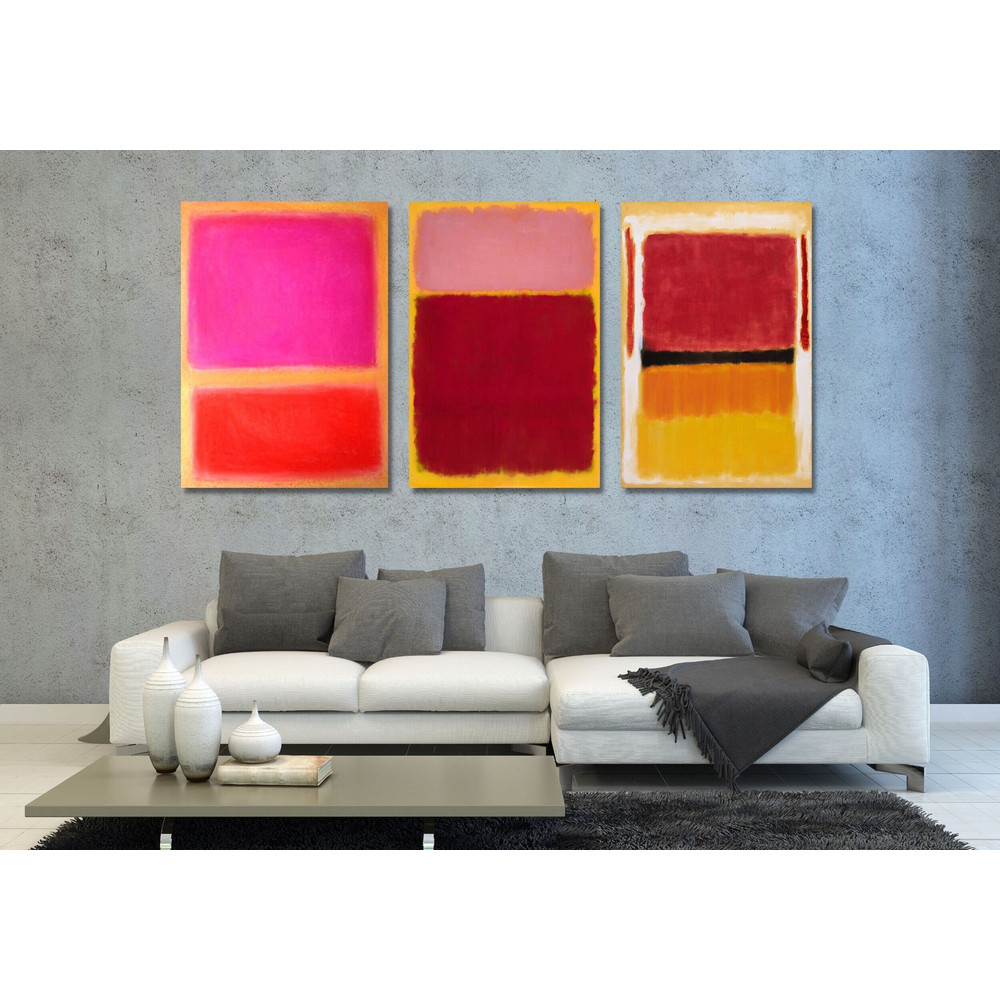 Set of 3 Mark Rothko Ready to Hang Canvas Wall Art Modern Wall Art Mark Rothko Painting Rothko Poster Rothko Wall Art Abstract Wall Art.jpg
