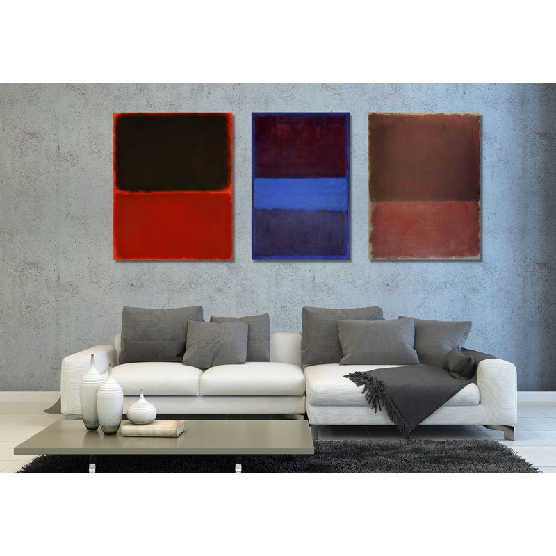 Set of 3 Mark Rothko Ready to Hang Canvas Wall Art Rothko  Art Print   Poster  Rothko Wall Art Mark Rothko Print Mark Rothko Painting.jpg