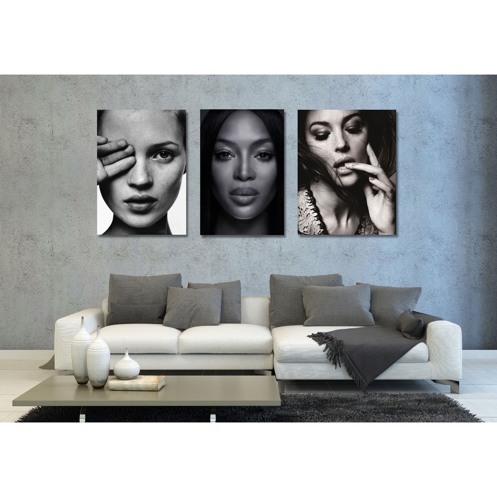 Set of 3 Naomi Campbell Kate Moss Monica Bellucci Canvas Wall Art PosterPrint High-Profile Supermodel Fashion Icons Ready to Hang.jpg