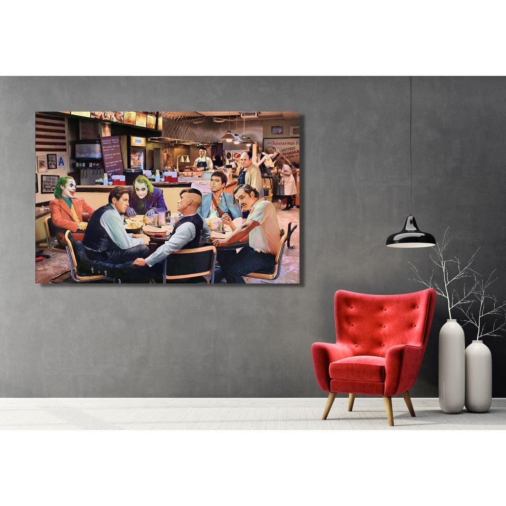The Best Gangsters Canvas Wall Art,Gangsters Poster,The Godfather Art,Tony Soprano , Godfellas Poster,Joker Canvas Wall Art,Luxury Wall Art.jpg