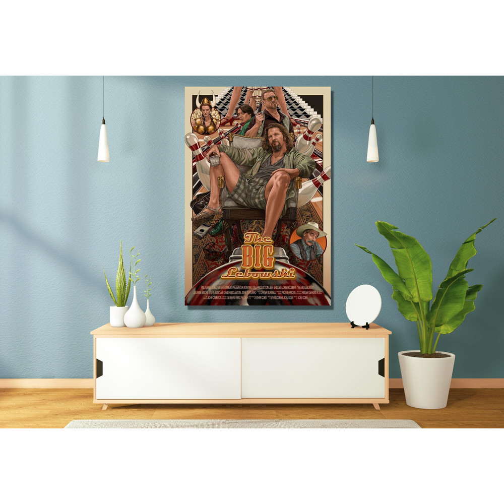 The Big Lebowski Movie Canvas Wall Art Home Decor The Big Lebowski Poster The Big Lebowski Print , Man Cave Decor , Ready to Hang.jpg