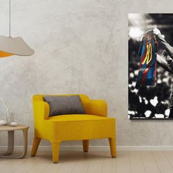 the goat lionel messi canvas wall art,barcelona poster, argentina football print,messi poster,football fan gift, framed