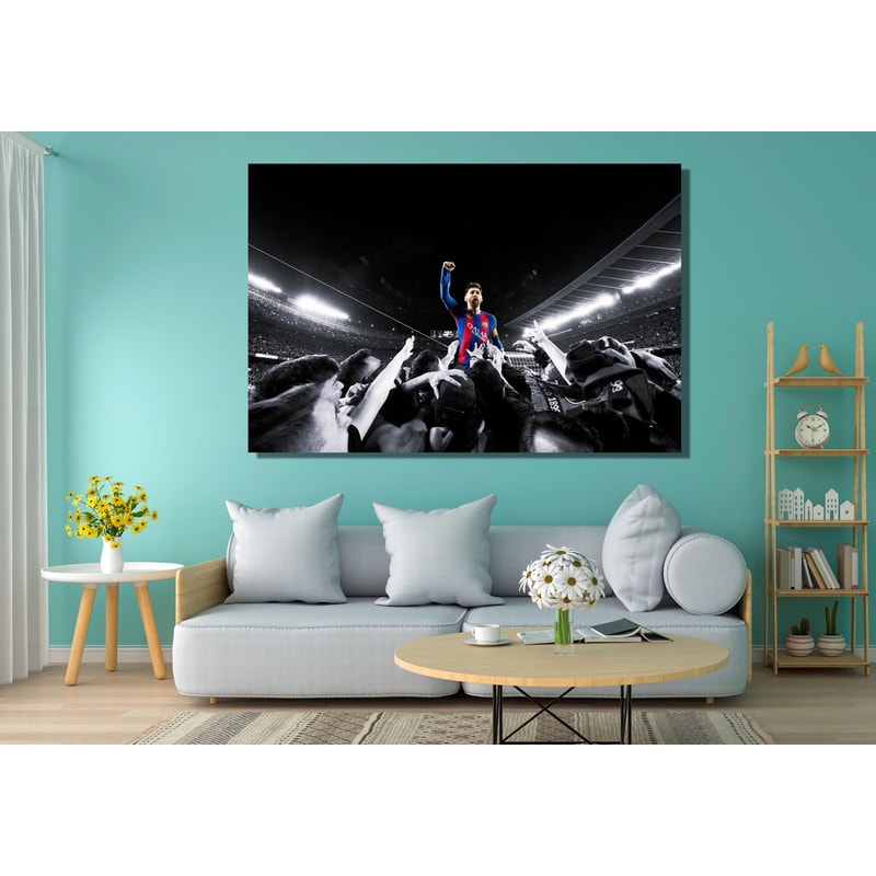 The Legend of Barcelona Lionel Messi Canvas Wall Art, Poster Print Messi Wall Art, Canvas Football, Soccer Wall Art, Gift For Men.jpg