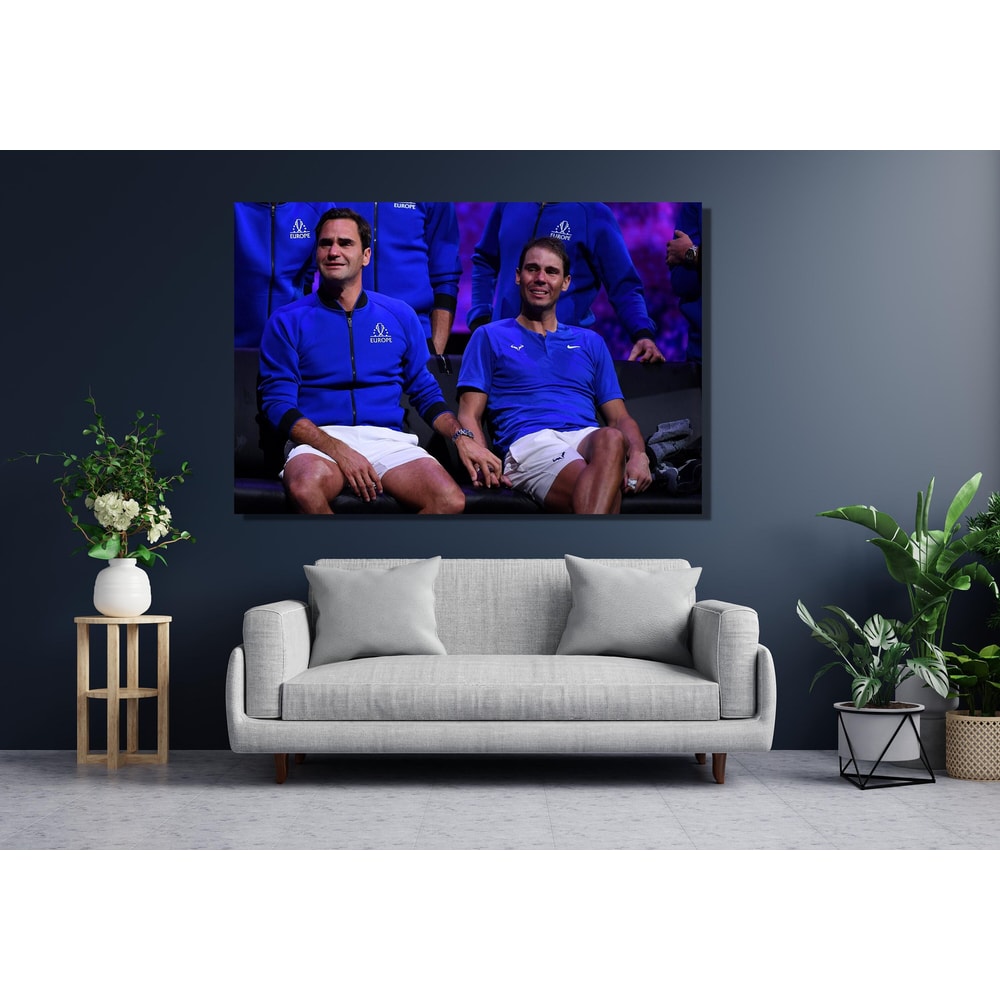 The Legends Rafael Nadal Roger Federer Crying Canvas Wall Art,Rafael Nadal Poster,Roger Federer PosterCanvas,Tennis Fan Gift,Ready to Hang.jpg