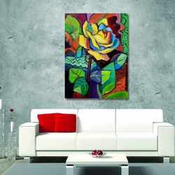 the rose by pablo picasso canvas wall art,picasso art print,picasso artwork,pablo picasso poster , moder wall art,home d