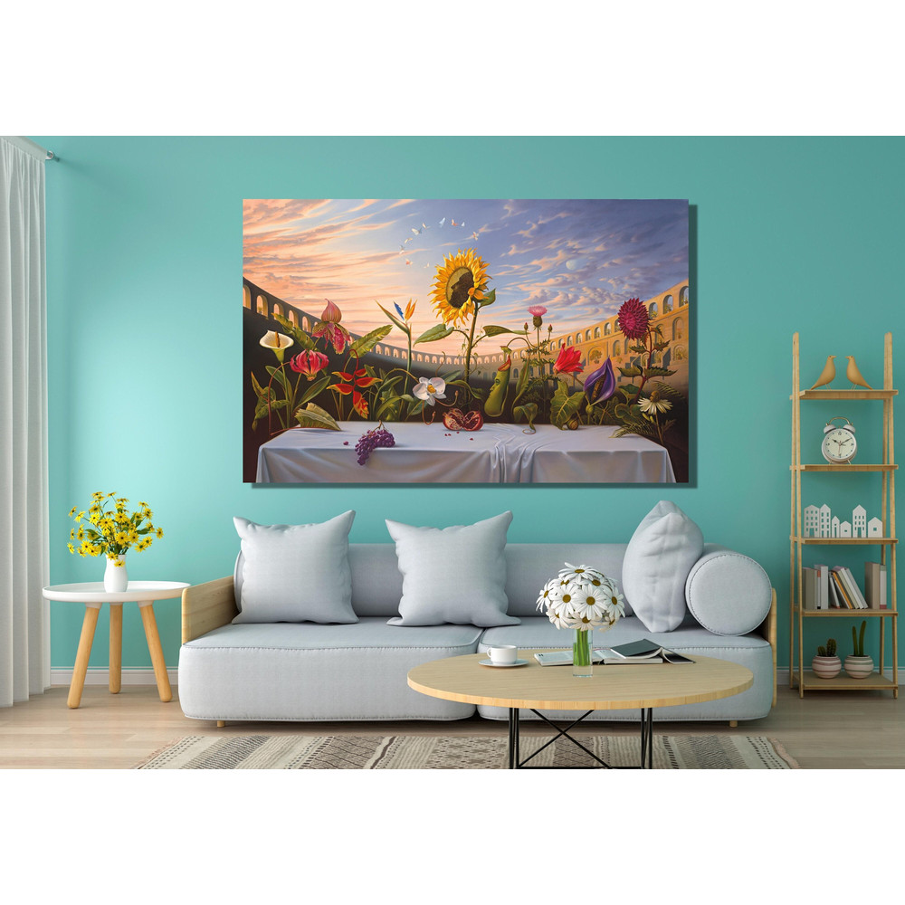 Vladimir Kush Last Supper Flora Canvas Wall Art, Reproduction Home Decor,Vladimir Kush Painting,Surreal Painting,Modern Art,Ready to Hang.jpg
