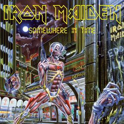 iron maiden (somewhere in time) album cover poster