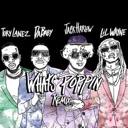 jack harlow whats poppin tory lanez dababy lil wayne remix  album cover poster