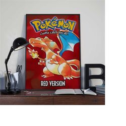 pokemon red 1996 poster | gaming poster |