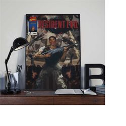 resident evil 1996 poster print | gaming poster