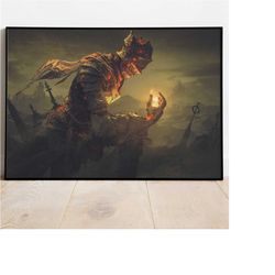 dark souls game poster, wall art & fine