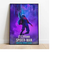 spider-man into the spider-verse poster, miles morales wall