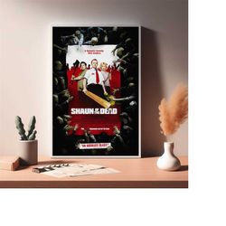 shaun of the dead movie poster, canvas prints
