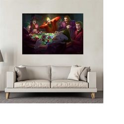 jokers play poker movie poster, canvas prints wall