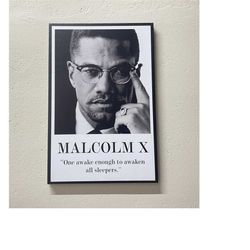 malcolm x, one awake enough, malcolm x wall