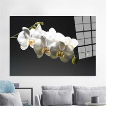mural art, personalized glass art, orchid photo glass