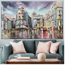 madrid gran via wall art, gran via poster,