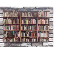 library wall art, library canvas, photo books print,