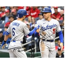 freddie freeman trea turner signed photo autograph print