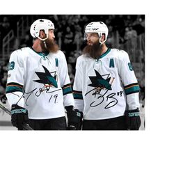 joe thornton brent burns w/ iconic beard san