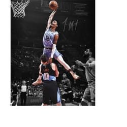 ja morant monster dunk signed photo autograph print
