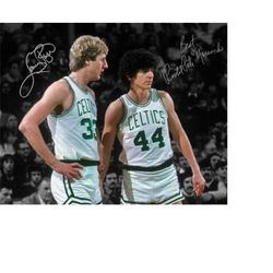 larry bird pete maravich boston celtics legends signed