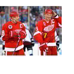 steve yzerman nicklas lidstrom signed photo autograph print