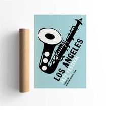 2010 los angeles jazz festival poster - saxophone