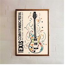 texas country music poster - festival advertising -