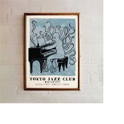tokyo jazz club poster - large wall art