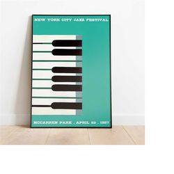 1987 nyc jazz festival - poster - piano