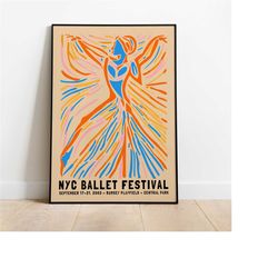 ballet nyc poster, ballerina print, nursery decor ideas