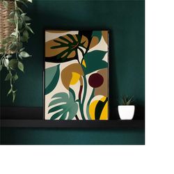 monstera plant art print / plant wall art