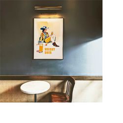 retro whisky sour poster | retro bar poster,