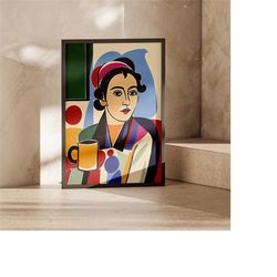 morning coffee poster - art print - mid-century